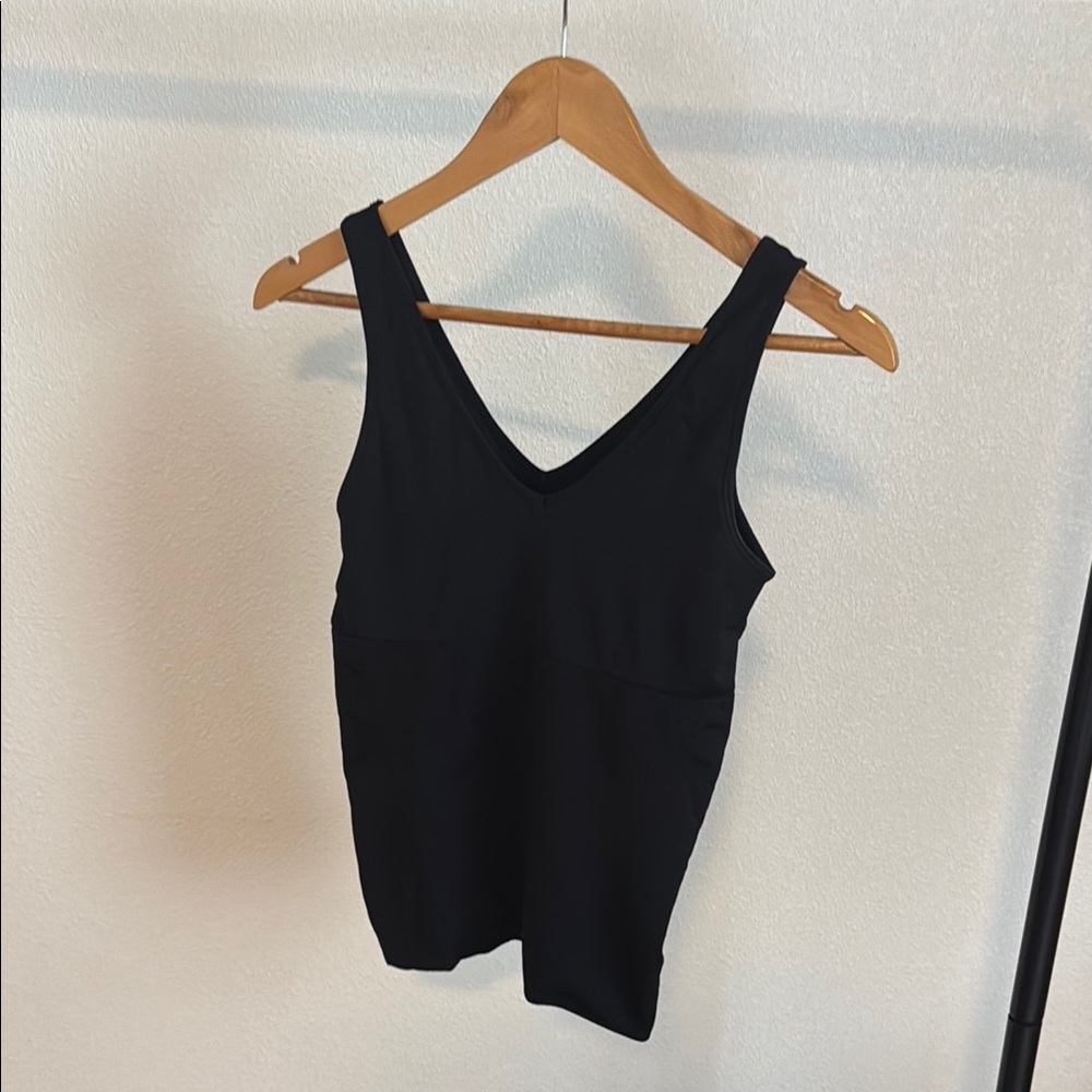 Ingrid & Isabel Black Postpartum Compression V-neck Tank Top